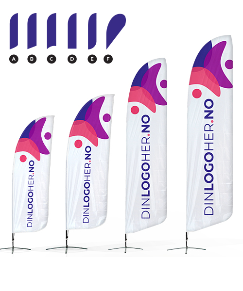 bf-classic-all sizes Beachflagg størrelser og fasonger